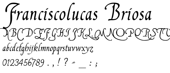 FranciscoLucas Briosa font